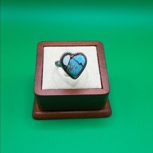 Cotton Candy Turquoise Heart Ring